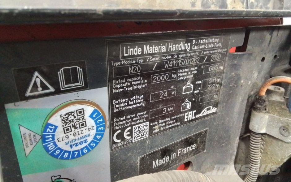 Linde N20 1115 Serie Matalakeräilytrukit