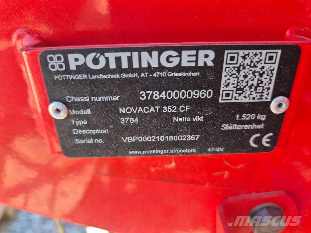 Pöttinger NovaCat 352 CF Χορτοκοπτικά