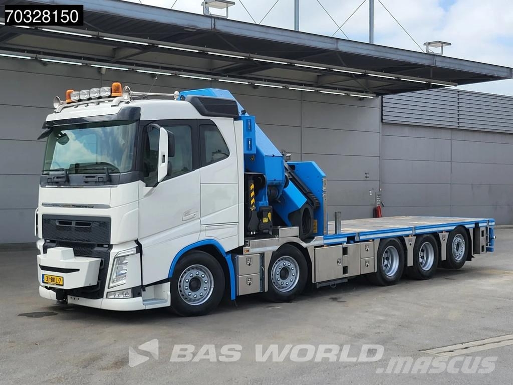 Volvo FH 500 FH 10X4 Palfinger PK92002-SH Crane 7 extens Lastbil med lad/Flatbed