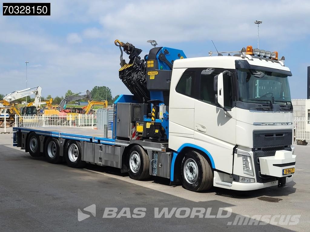 Volvo FH 500 FH 10X4 Palfinger PK92002-SH Crane 7 extens Lastbil med lad/Flatbed