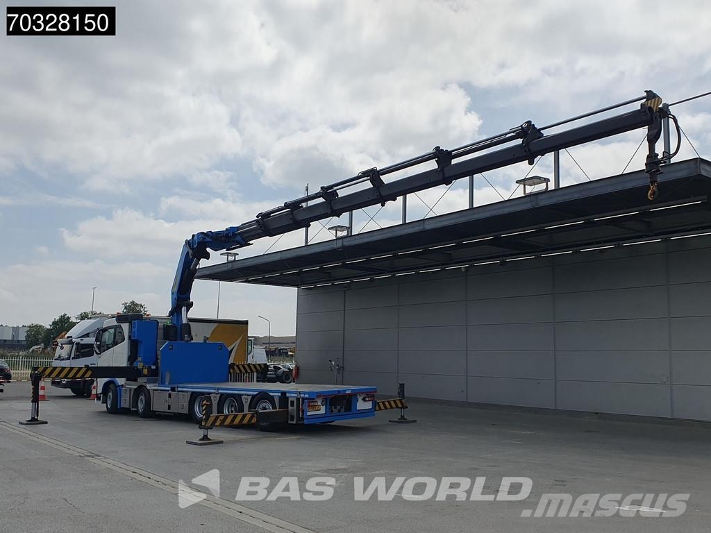 Volvo FH 500 FH 10X4 Palfinger PK92002-SH Crane 7 extens 平板栏板货车
