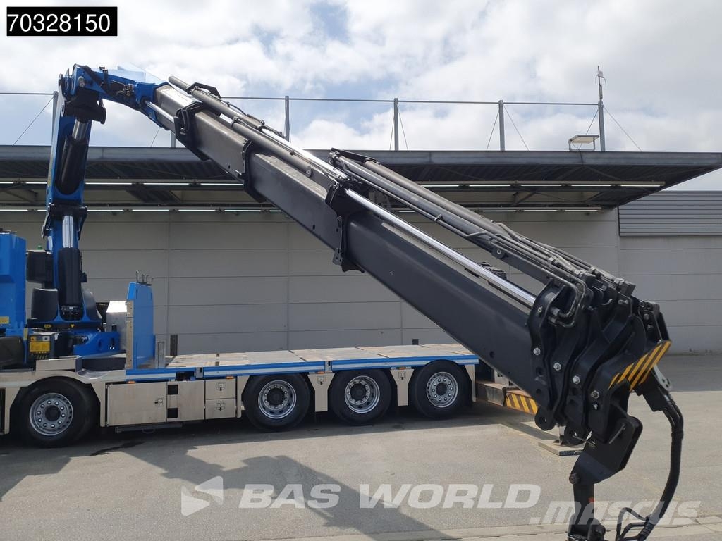 Volvo FH 500 FH 10X4 Palfinger PK92002-SH Crane 7 extens 平板栏板货车