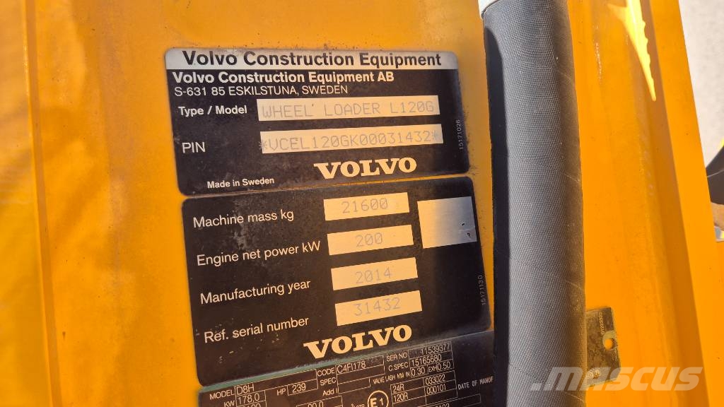 Volvo L 120 G Pás carregadoras de rodas