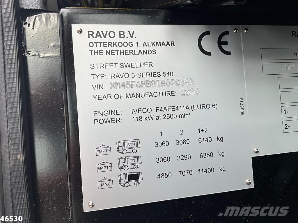 Ravo 540 Euro 6 with 3-rd brush شاحنات كاسحة