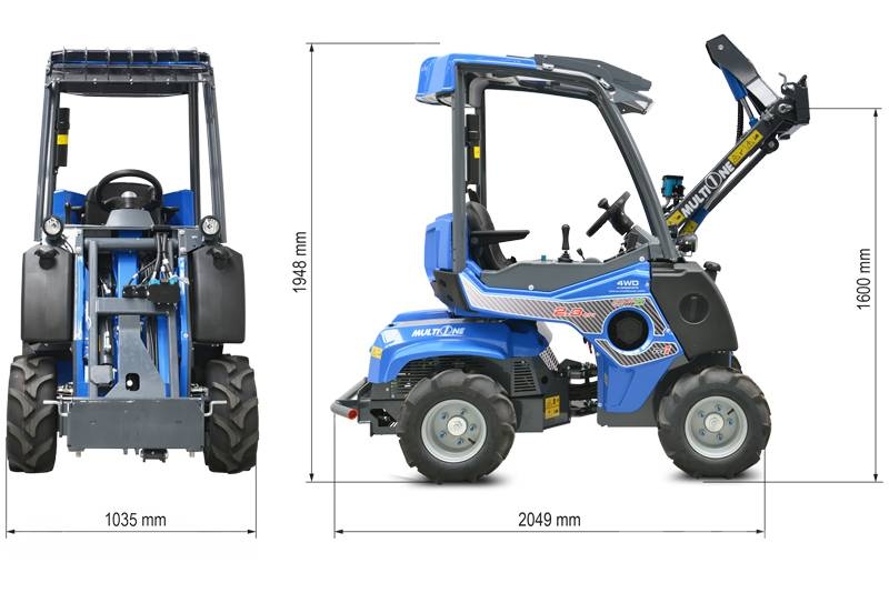 Multione LAGERKAMPANJ 2.3 EFI med hytt och värme 滑移装载机