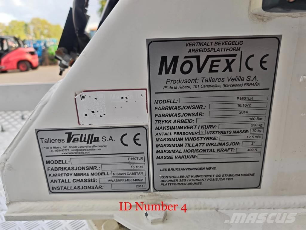 Nissan Cabstar 35.12 Movex P160 TLR 트럭 탑재 고소작업대