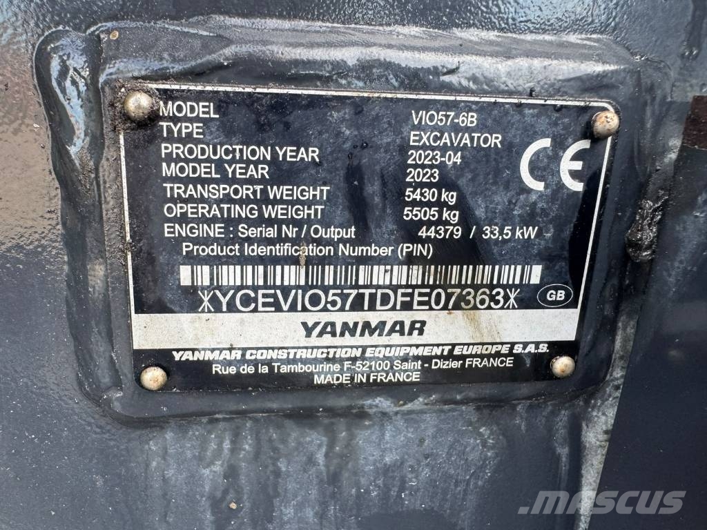 Yanmar Vio 57-6B Miniekskavaatorid < 7 t