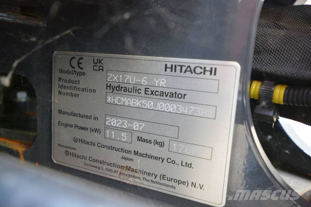 Hitachi ZX 17 U-6 Minibagger < 7t