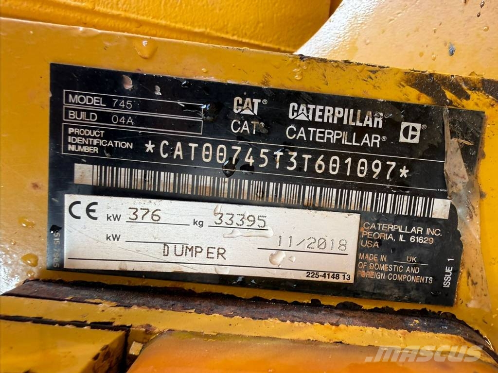 CAT 745 //BJ. 2018/9600H/6x6/Klima/ZSA/ Dumpperit