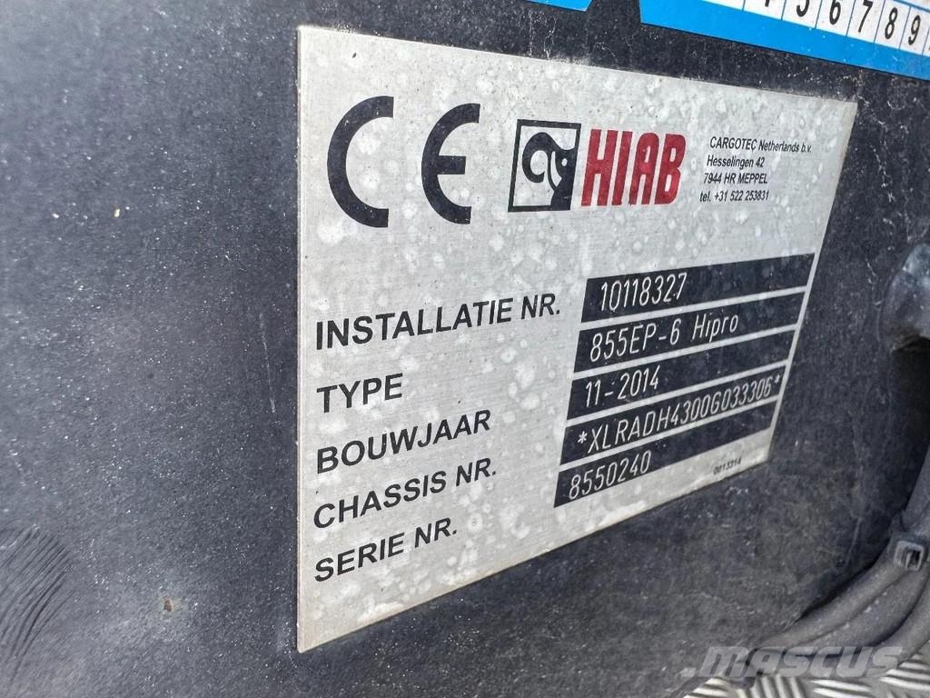 DAF XF 460 8X2 - EURO 6 + HIAB 855 EP-6 + REMOTE + STE Rabljene dizalice za težak teren