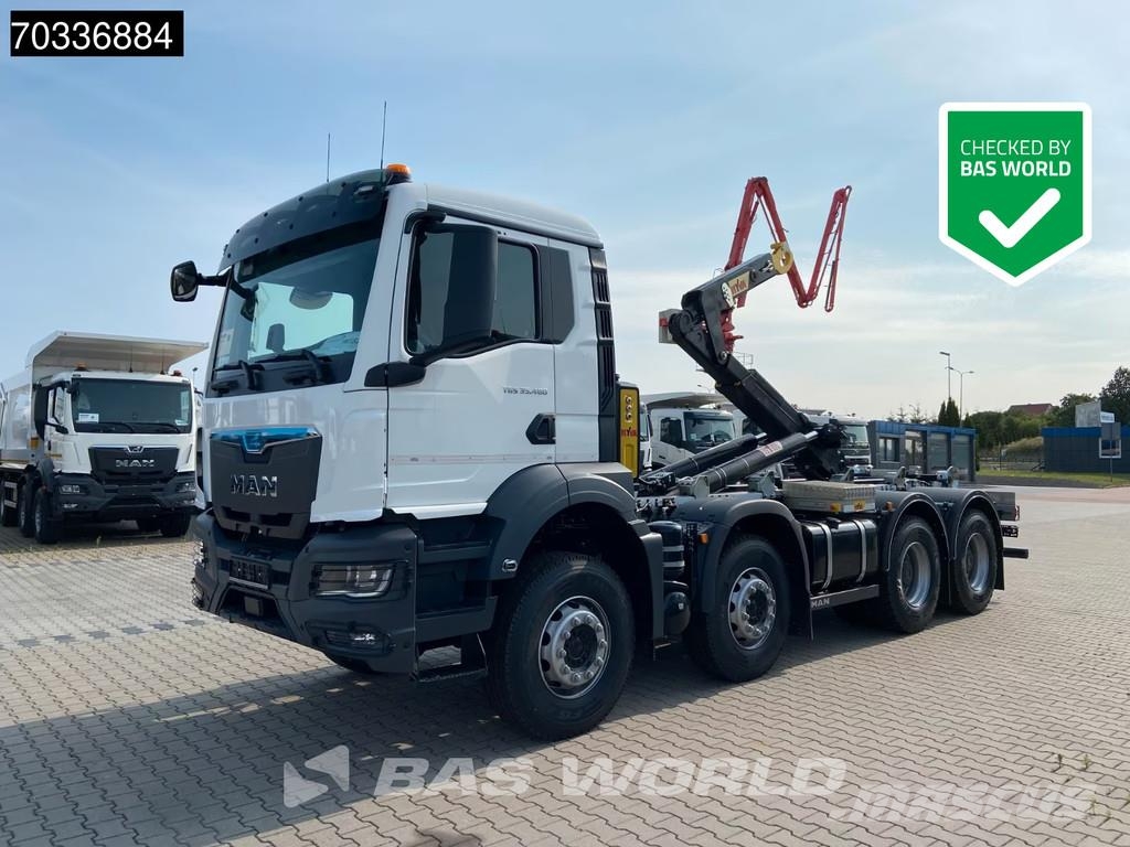 MAN TGS 35.480 8X4 NEW! HYVA 26-60 SKZ containersystem Vinçli kamyonlar