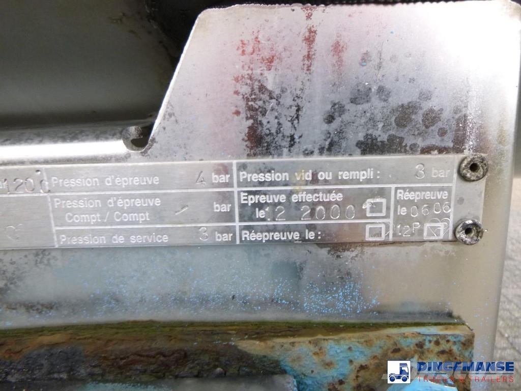 Magyar Chemical tank inox L4BH 33 m3 / 1 comp Tanktrailer