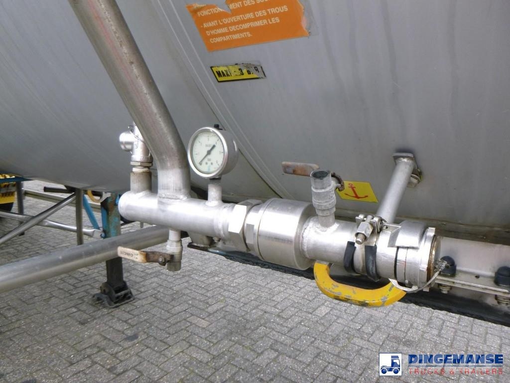 Magyar Chemical tank inox L4BH 33 m3 / 1 comp Tanktrailer