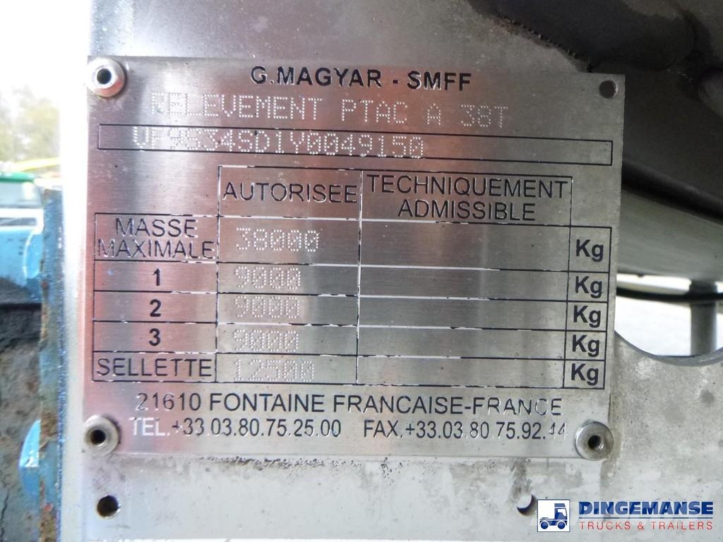 Magyar Chemical tank inox L4BH 33 m3 / 1 comp Tanktrailer