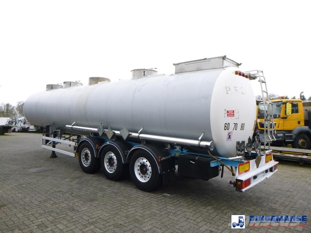 Magyar Chemical tank inox L4BH 33 m3 / 1 comp Tanktrailer