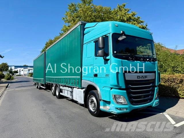 DAF XF 460 6x2/Standklima/Eu6/Komplettzug شاحنات بغطاء جانبي