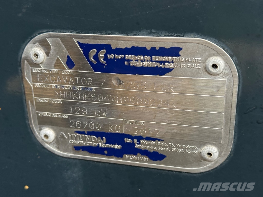 Hyundai HX 235 LCR Roomikekskavaatorid