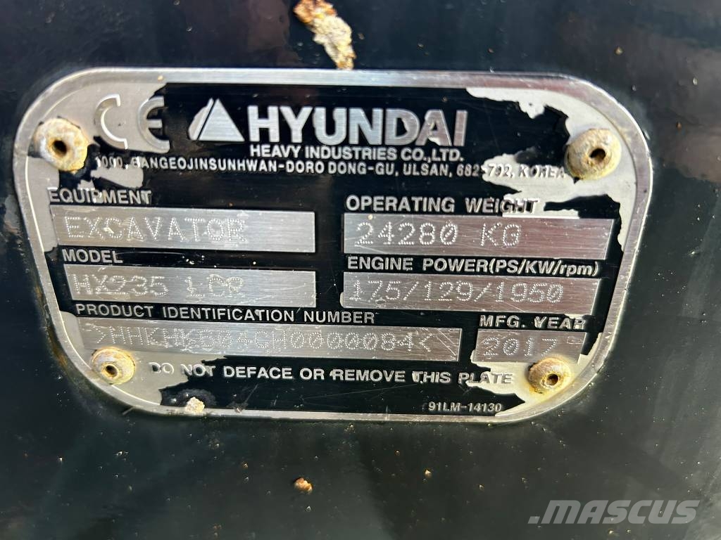 Hyundai HX 235 LCR / Kysy tarjous varusteltuna! Vikšriniai ekskavatoriai
