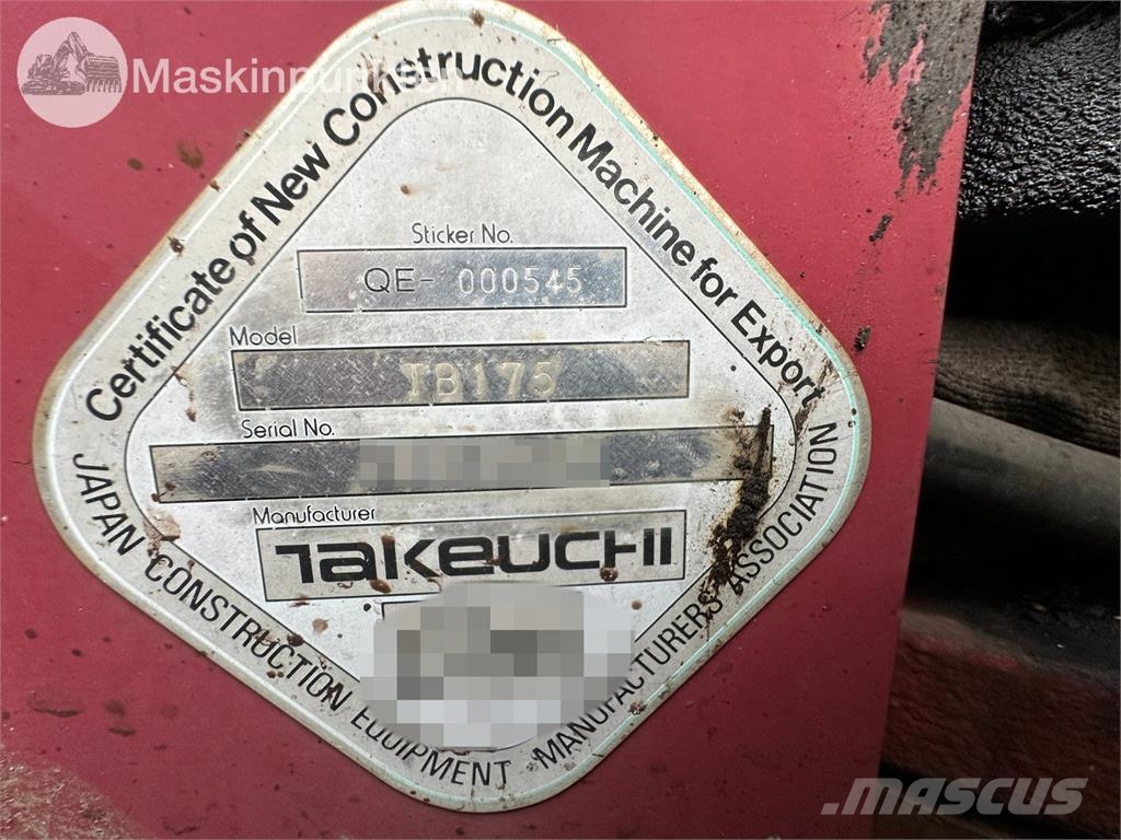 Takeuchi Tb175 Midibagger 7t - 12t
