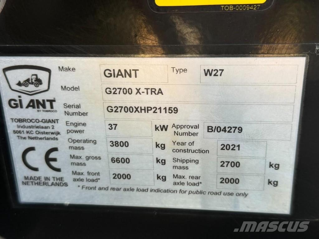 GiANT G2700 X-TRA - 1263h ORIGINAL - 2 BUCKETS + FORKS - Radlader