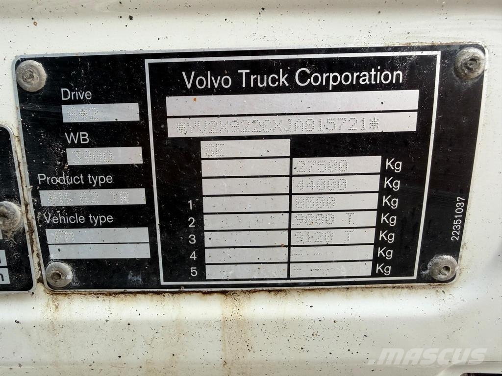 Volvo FM370 6X2 EURO6 Savivarčių priekabų vilkikai