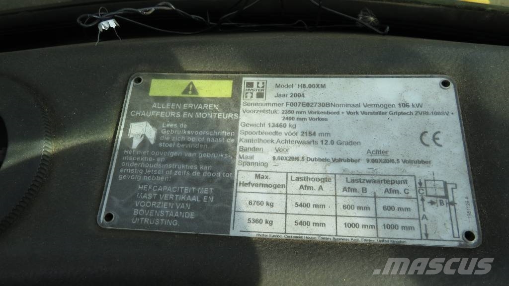 Hyster H8.00XM Diesel forklifts