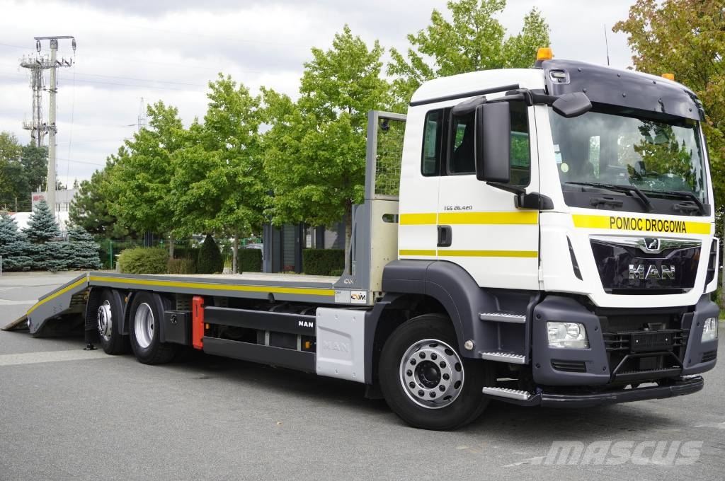 MAN TGS 26.420 6x2 / CVIM Tepematic 14t tow truck Düz Platformlu Oto Çekiciler/vinçli kamyonlar