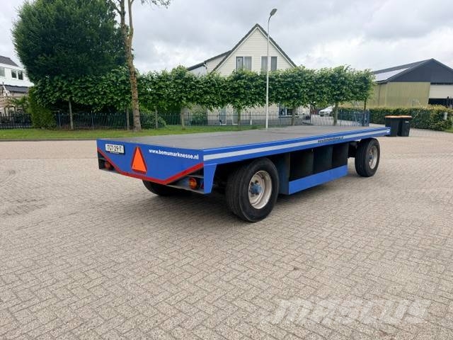 Record PLW 12 ton platte wagen, trailer Remolques de cama baja