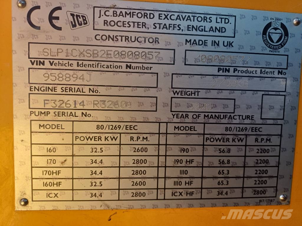 JCB 1 CX Grävlastare