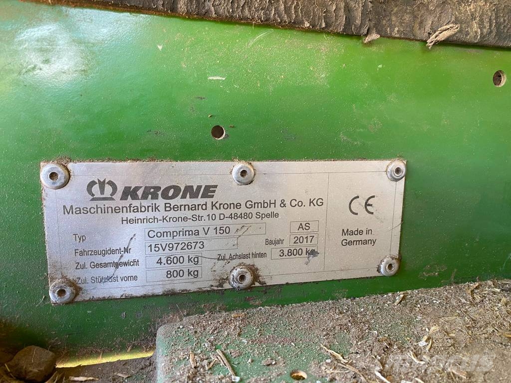 Krone Comprima V 150 Empacadoras circular