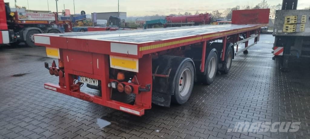Nooteboom Platform 3 axle | 3x TELE - 44m | Ausziehbar Mélybölcsős félpótkocsik