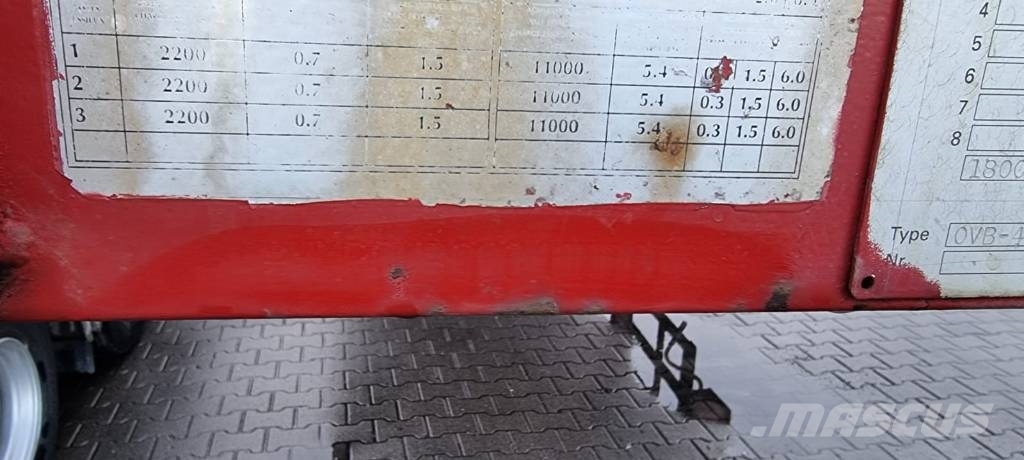 Nooteboom Platform 3 axle | 3x TELE - 44m | Ausziehbar Mélybölcsős félpótkocsik
