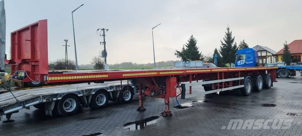 Nooteboom Platform 3 axle | 3x TELE - 44m | Ausziehbar Mélybölcsős félpótkocsik