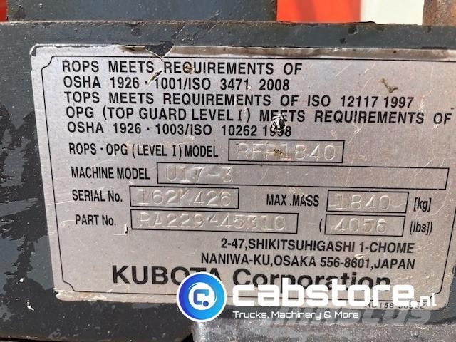 Kubota u17-3 - Midi excavator - Year of manufacture 2016 Міні-екскаватори < 7т