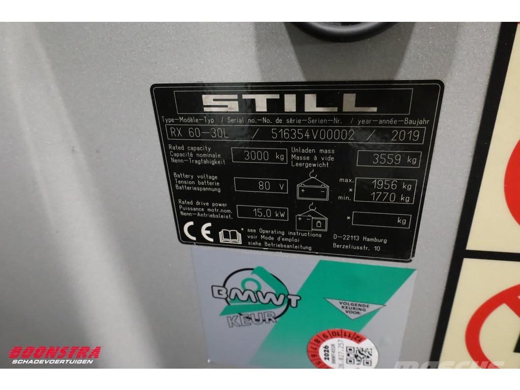 Still RX 60-30L BY 2019 8.491 Uur شاحنات ذات رافعات شوكية تعمل بالكهرباء