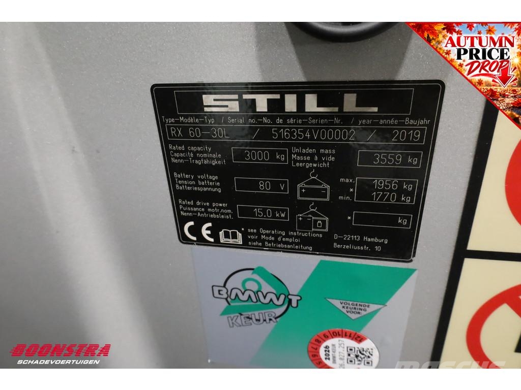 Still RX 60-30L BY 2019 8.491 Uur Carretillas de horquilla eléctrica