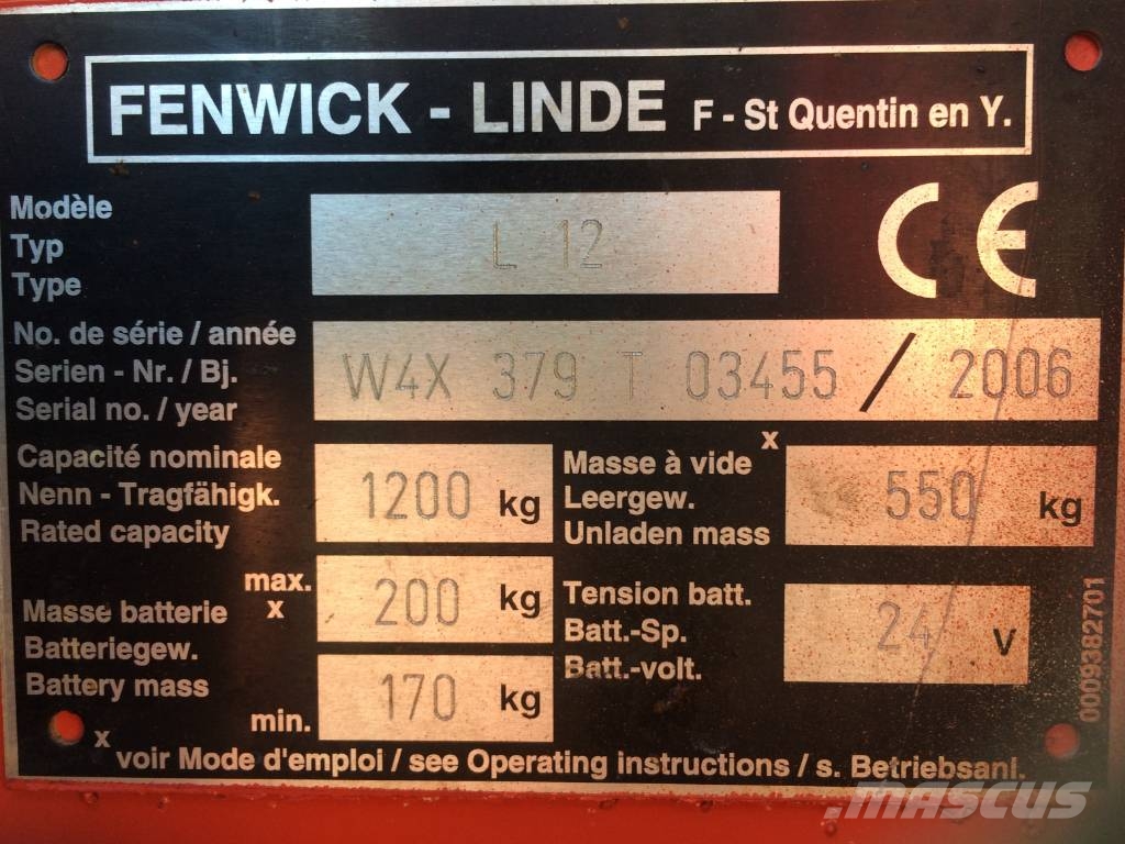 Linde L12 /379/ FORKS WIDE (680/1150) V-2713 OB Ručni paletariRučni paletni viličari