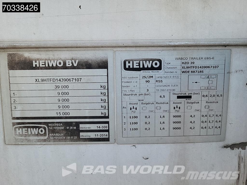 Heiwo HZO 39 3 axles Tailgate 250x260cm Semi-remorci cu temperatura controlata