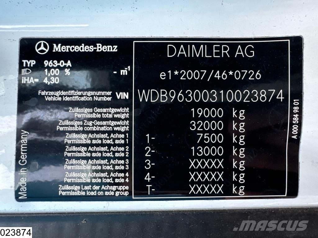 Mercedes-Benz Antos 1830 EURO 6, Dhollandia Camiones con caja de remolque