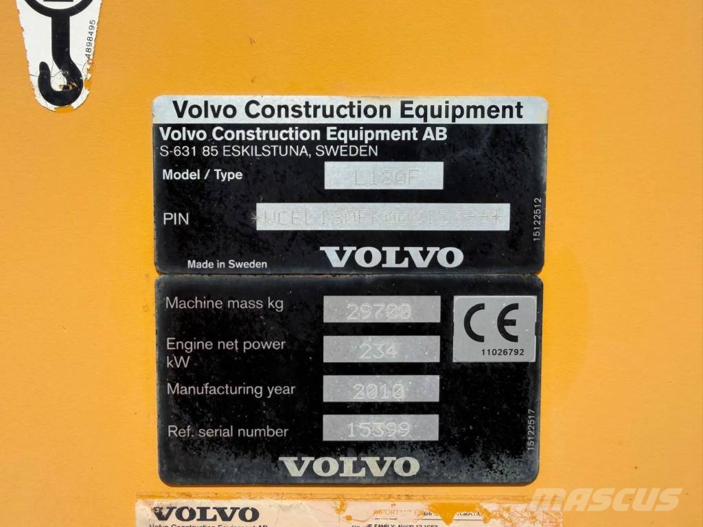 Volvo L180F Chargeuse sur pneus