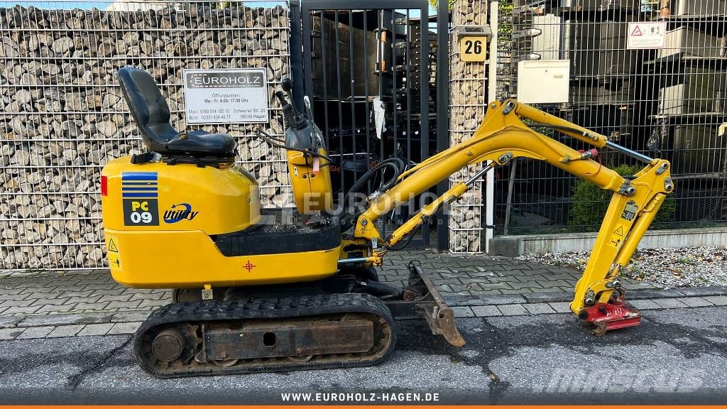 Komatsu Minibagger PC09, Schnellwechsler MS01, Knickmatick Εκσκαφάκι (διαβολάκι) < 7t