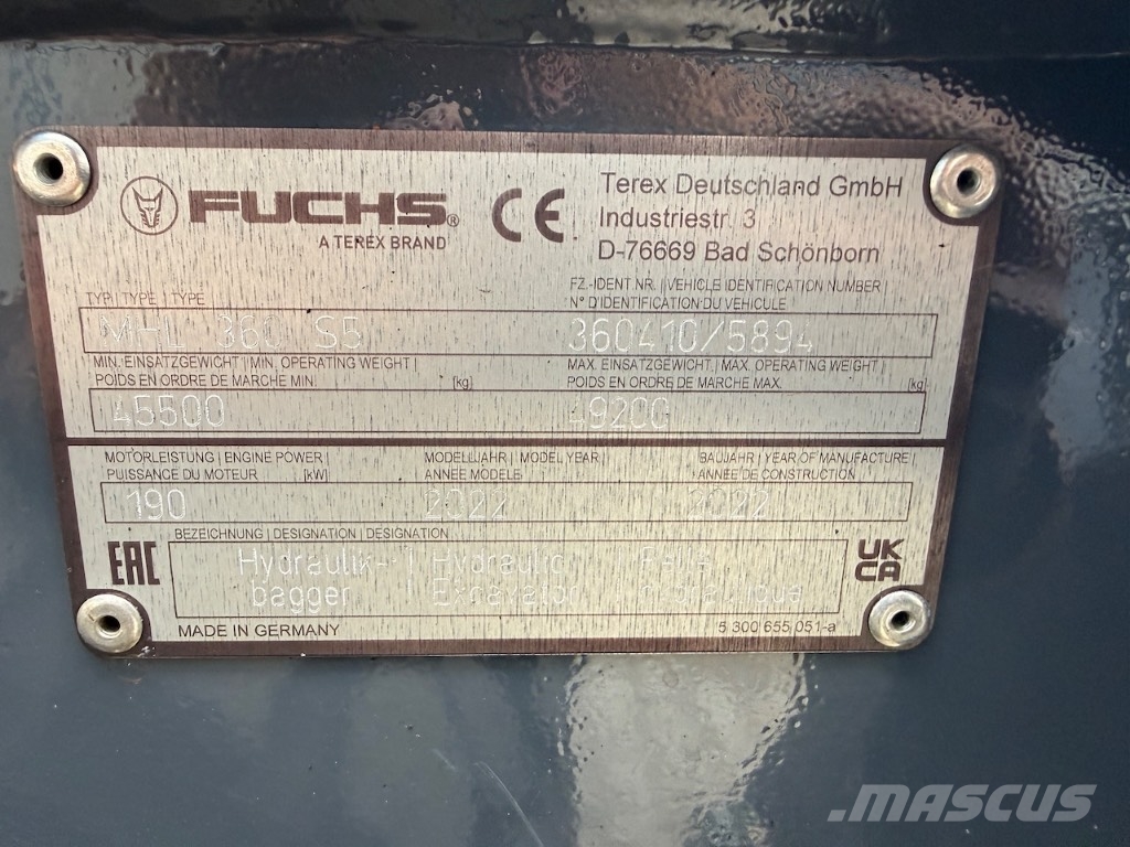 Fuchs MHL 350 F Bagri za prekladanje primarnih/sekundarnih surovin