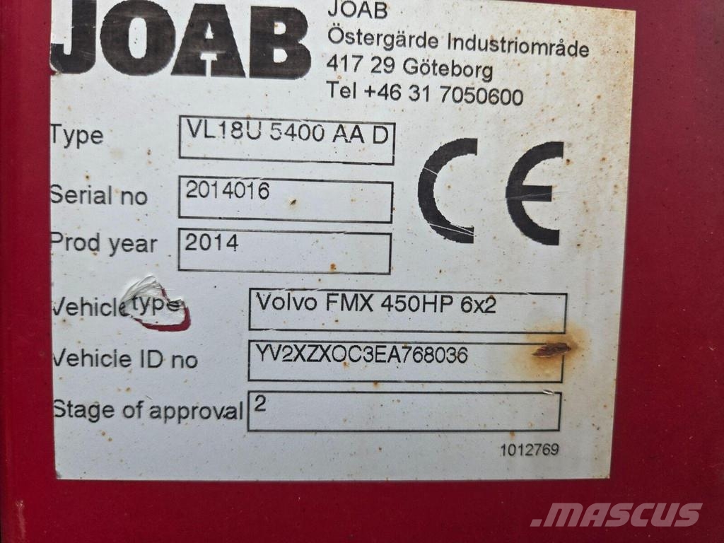 Volvo FMX 450 6X2 JOAB 2 CONTAINER Camiones portacubetas