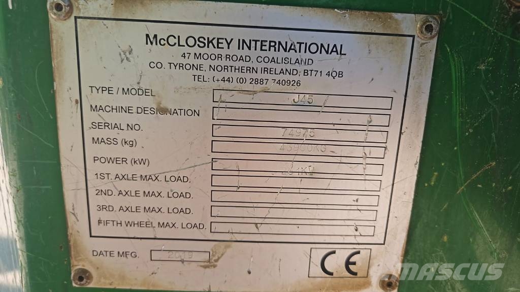 McCloskey J45 Мобильные дробилки