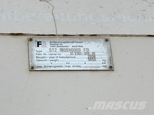 IFE ST2 1600X6000 USED SCREEAN Machacadoras