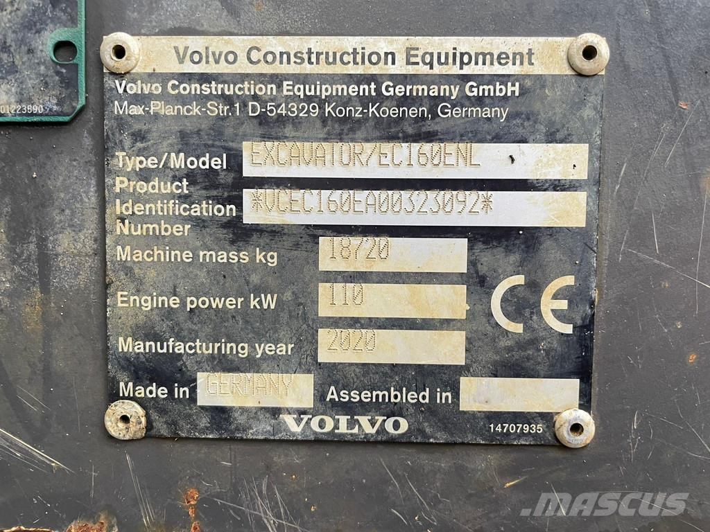 Volvo EC160ENL حفارات زحافة