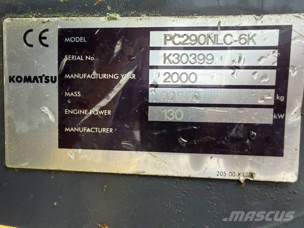 Komatsu PC 290 NLC-6K inkl. Harvester Speciale Graafmachines