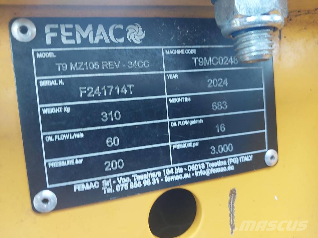 Femac T9-MZ105 hydraulische klepelmaaier CW10 مكونات أخرى