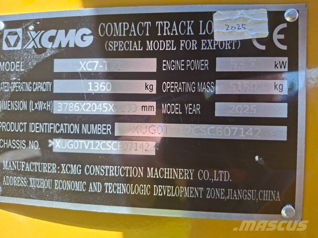 XCMG XC 7-TV 12 لوادر زحافة