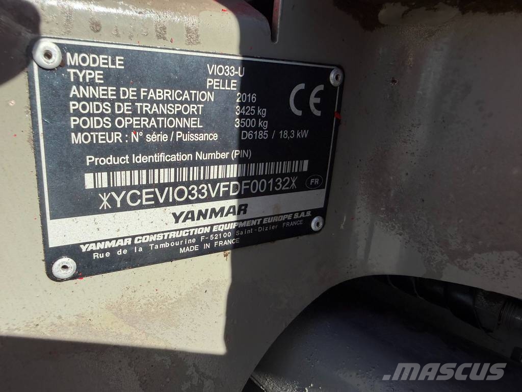 Yanmar VIO35-U* 3,5t*Schnellwechsler*Hammarleitung*TOP Mini bagri <7t